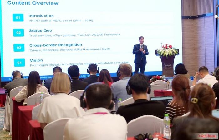Ông Phạm Quốc Hoàn, Phó Giám đốc Trung tâm Chứng thực điện tử quốc gia (NEAC).