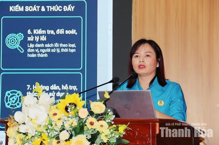 Đại diện LĐLĐ tỉnh triển khai kế hoạch thực hiện đợt cao điểm.