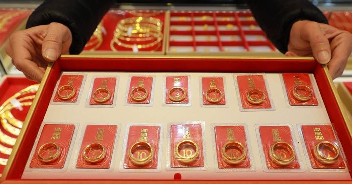 Giá vàng miếng SJC và vàng nhẫn đứng im. Ảnh: Bảo Tín Mạnh Hải