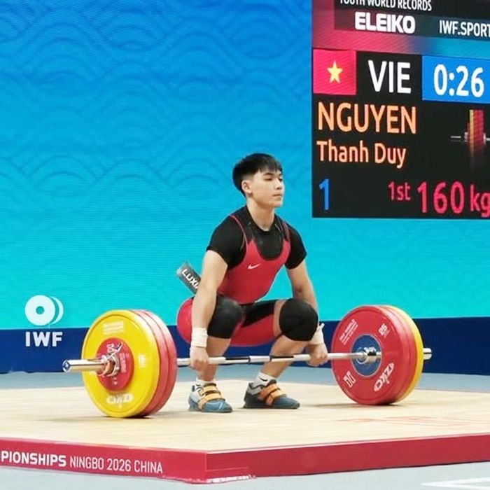 Thanh Duy trong phần thi hạng 65kg.