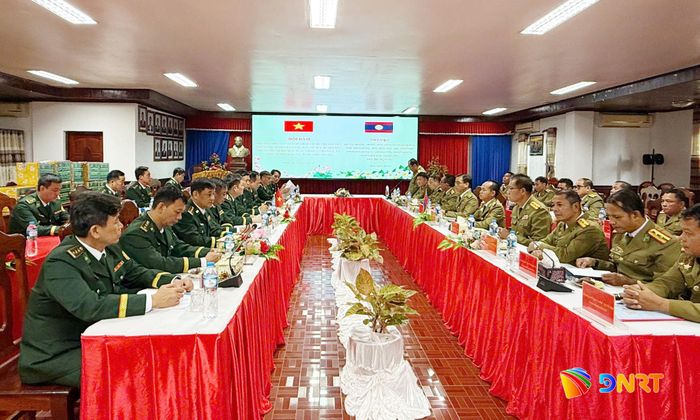 Hội đàm thường niên năm 2026 giữa Bộ đội Biên phòng thành phố Đà Nẵng, Bộ đội Biên phòng thành phố Huế và Công an tỉnh Sê Kông. Ảnh: HỒNG ANH
