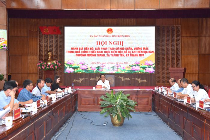 Phó Chủ tịch UBND tỉnh Nguyễn Minh Phú chủ trì buổi làm việc với các sở, ngành, địa phương và đơn vị liên quan.