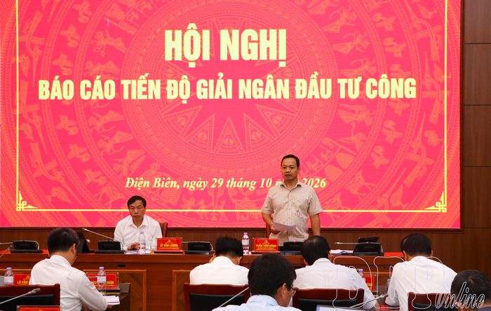 Đồng chí Trần Tiến Dũng, Ủy viên Ban Chấp hành Trung ương Đảng, Bí thư Tỉnh ủy, Trưởng đoàn Đại biểu Quốc hội tỉnh phát biểu kết luận hội nghị.