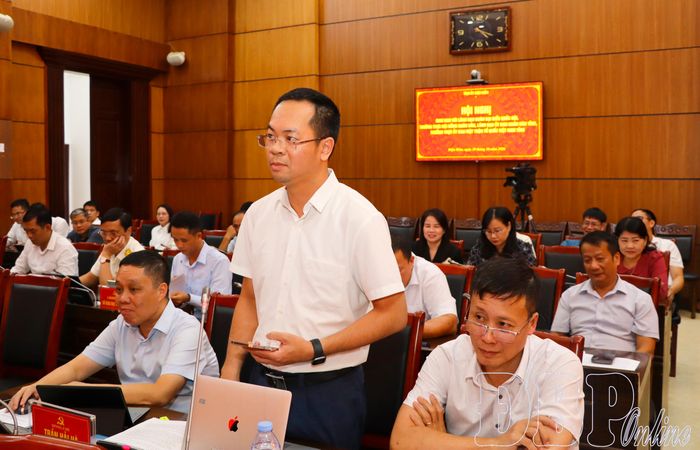 Lãnh đạo Sở Văn hóa, Thể thao và Du lịch phát biểu tại hội nghị.