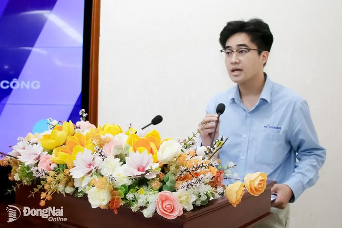 Đại diện doanh nghiệp ở Đồng Nai chia sẻ tại hội thảo. Ảnh: Hải Quân