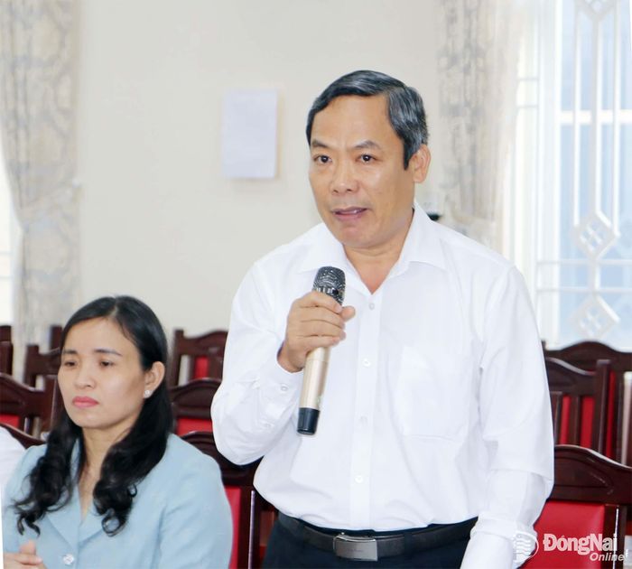 Lãnh đạo Ban Nội chính Thành ủy phát biểu tại buổi làm việc. Ảnh: Văn Truyên