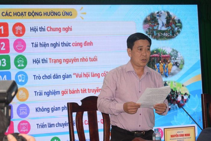 Đồng chí Nguyễn Bình Minh, Phó Giám đốc Sở Văn hóa, Thể thao và Du lịch, đã thông tin đến các cơ quan báo chí Lễ hội Văn hóa - Du lịch Làng cổ Đông Hòa Hiệp lần thứ VII năm 2026.