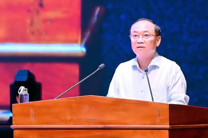 Bí thư Tỉnh ủy Thái Đại Ngọc phát biểu chỉ đạo tại hội nghị. Ảnh: Đức Thụy