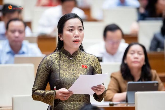 ĐB Triệu Thị Ngọc Diễm phát biểu. Ảnh: Phạm Thắng/baodaibieunhandan
