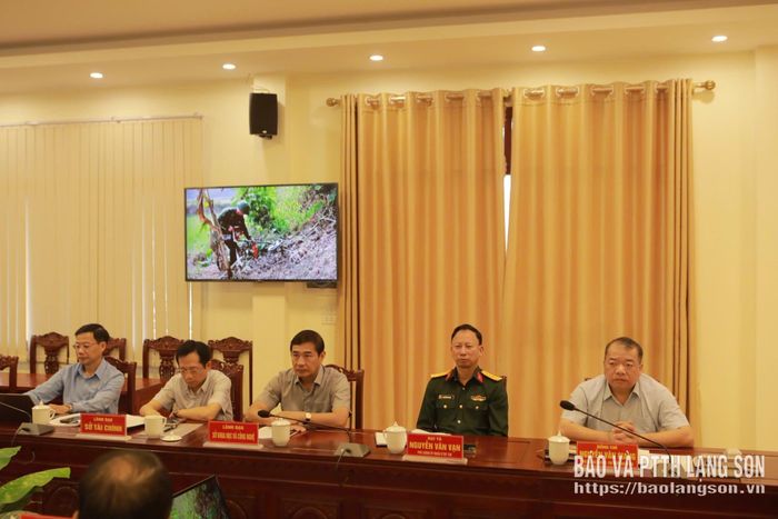 Các đại biểu dự hội nghị tại điểm cầu tỉnh Lạng Sơn