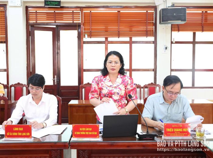 Lãnh đạo Sở Nông nghiệp và Môi trường phát biểu tại buổi kiểm tra