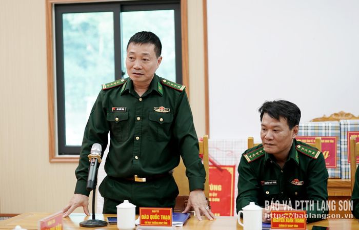 Lãnh đạo Ban Chỉ huy BĐBP tỉnh báo cáo tình hình triển khai Nghị quyết số 03/2023/NQ-HĐND