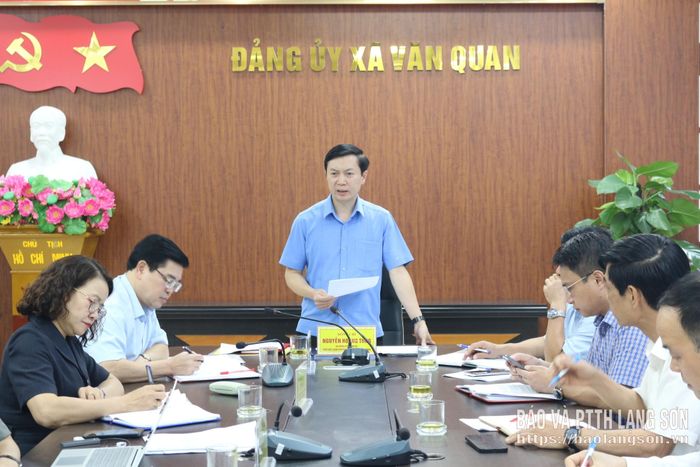 Đồng chí Nguyễn Hoàng Tùng, Phó Chủ tịch Thường trực Ủy ban MTTQ Việt Nam tỉnh, Tổ trưởng Tổ công tác kết luận tại buổi làm việc