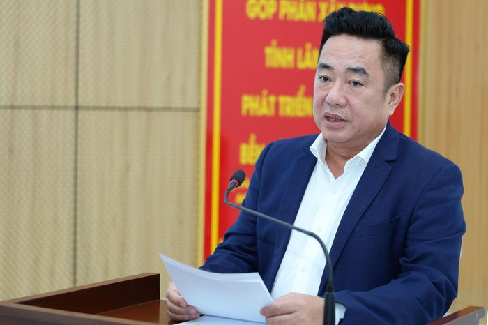 Phó Tổng Giám đốc Ngân hàng Chính sách xã hội Việt Nam Huỳnh Văn Thuận phát biểu tại chương trình