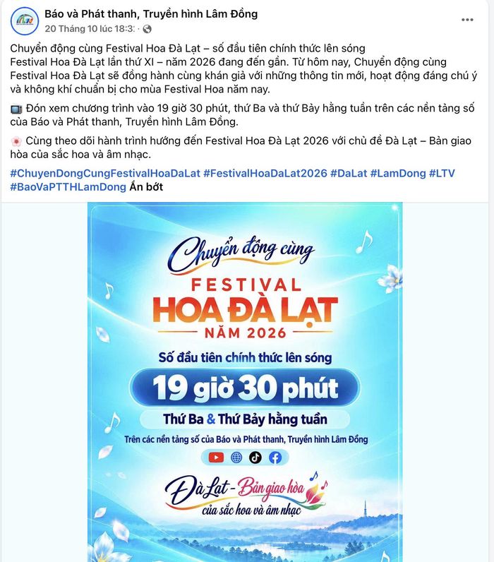 Chuyên mục “Chuyển động cùng Festival Hoa Đà Lạt” của Báo và Phát thanh, Truyền hình Lâm Đồng