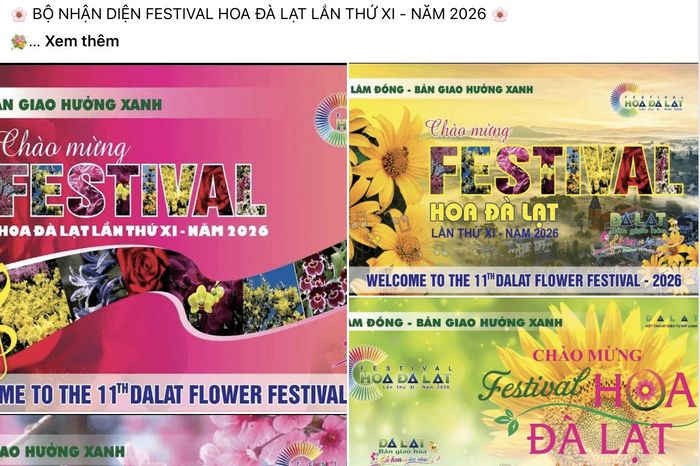 Bộ nhận diện Festival Hoa Đà Lạt 2026 được lan tỏa trên mạng xã hội. (Ảnh: chụp màn hình)