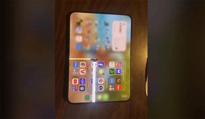 Một chiếc iPhone Duo bị nút sọc màn hình. Ảnh: Reddit