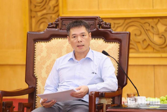 Ông Trần Xuân Khôi, Chủ tịch Tập đoàn VTI Group phát biểu tại buổi tiếp.