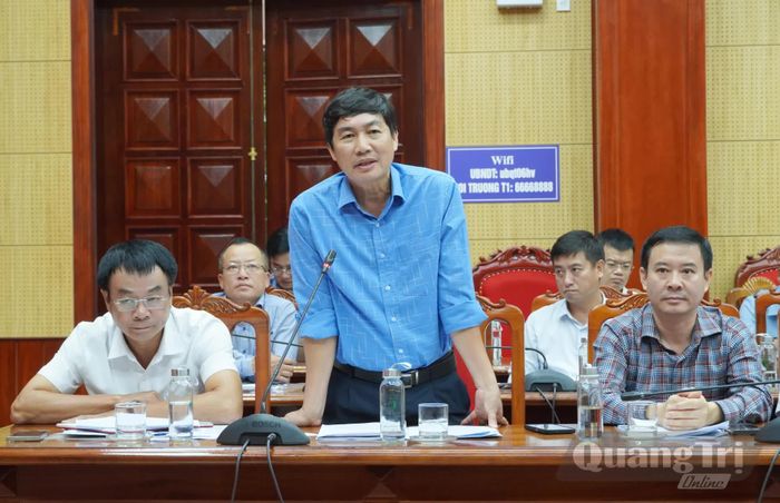 Đại diện lãnh đạo các sở, ngành, đơn vị, địa phương phát biểu tại cuộc họp - Ảnh: H.L