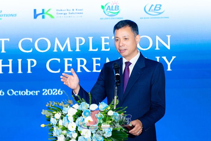 Đồng chí Nguyễn Thành Công, Phó Chủ tịch UBND tỉnh Sơn La phát biểu tại buổi lễ. Ảnh CTV