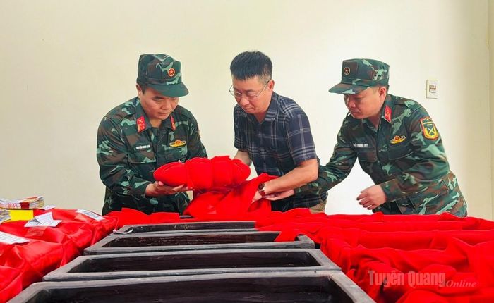 Các hài cốt liệt sĩ cùng di vật được đưa về Nhà quàn để chăm sóc, bảo quản chu đáo.