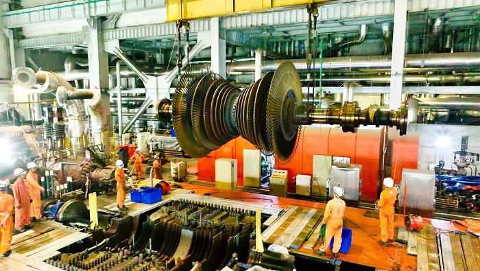 Công trường đại tu tổ máy S1 - Nhà máy Nhiệt điện Vĩnh Tân 2.