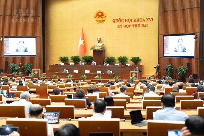 Quang cảnh phiên thảo luận về dự thảo Luật Đất đai (sửa đổi) sáng 29/10. Ảnh: Media Quốc hội.