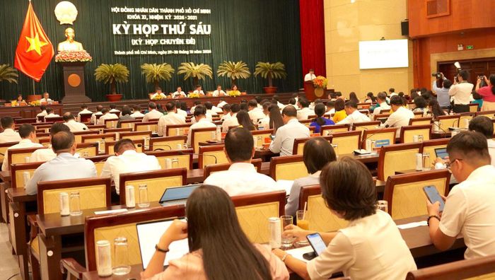 Quang cảnh kỳ họp thứ sáu HĐND TP.HCM ngày 29/10.