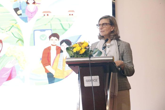 Bà Francesca Bellone, Đại sứ Canada tại Việt Nam khẳng định sự hỗ trợ của Chính phủ Canada đối với Việt Nam. Ảnh: Đan Phượng