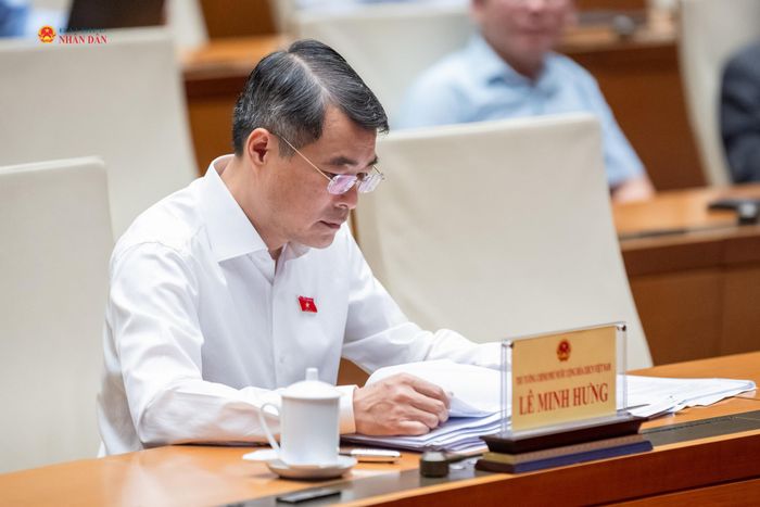 Thủ tướng Chính phủ Lê Minh Hưng tham dự phiên họp. Ảnh: Phạm Thắng