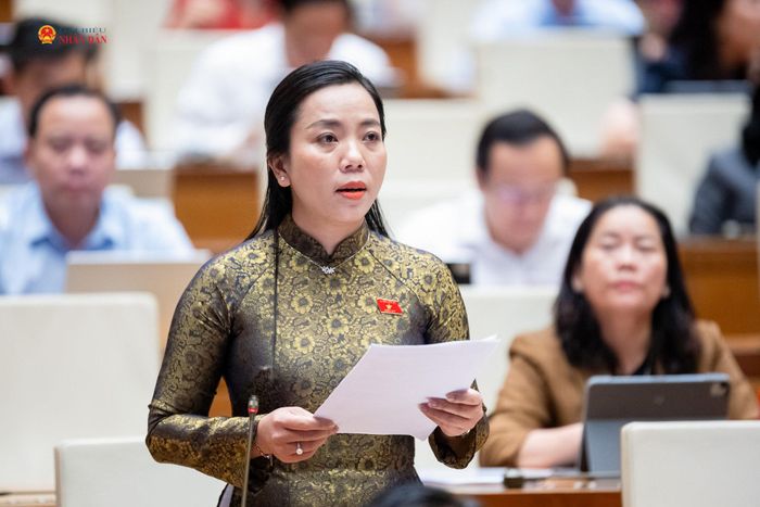 ĐBQH Triệu Thị Ngọc Diễm (TP. Cần Thơ) phát biểu. Ảnh: Phạm Thắng