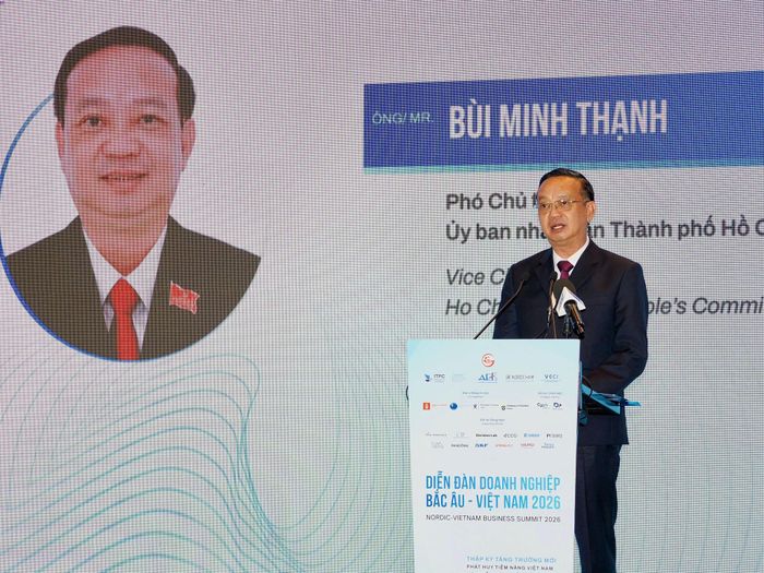 Phó Chủ tịch UBND TP. Hồ Chí Minh Bùi Minh Thạnh phát biểu tại diễn đàn