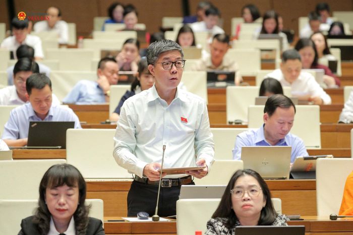 ĐBQH Nguyễn Mạnh Hùng (TP. Cần Thơ) phát biểu. Ảnh: Hồ Long