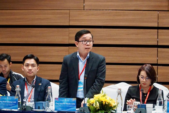 TS. Nguyễn Thanh Liêm phát biểu tại Tọa đàm "Phát huy nguồn lực kiều bào trong tận dụng thành tựu của cuộc Cách mạng công nghiệp lần thứ tư phục vụ phát triển của TP. Hồ Chí Minh", ngày 5/2/2026.