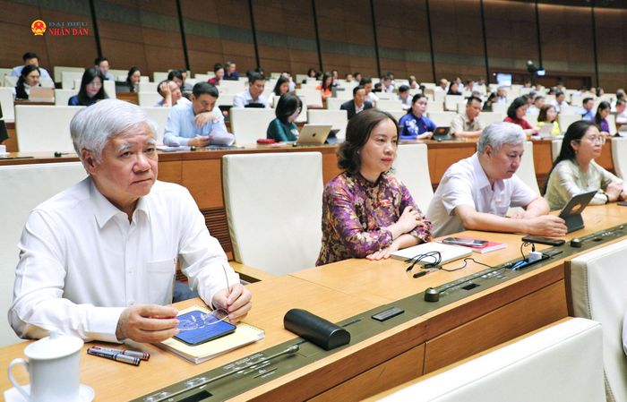 Phó Chủ tịch Thường trực Quốc hội Đỗ Văn Chiến và các đại biểu dự phiên họp. Ảnh: Khánh Duy