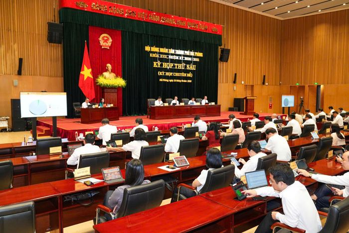 Các đại biểu biểu quyết thông qua các nghị quyết Ảnh: Đàm Thanh