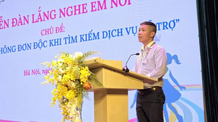 Đại diện UNICEF tại Việt Nam - ông Nguyễn Ngọc Anh chia sẻ các giải pháp tại diễn đàn.