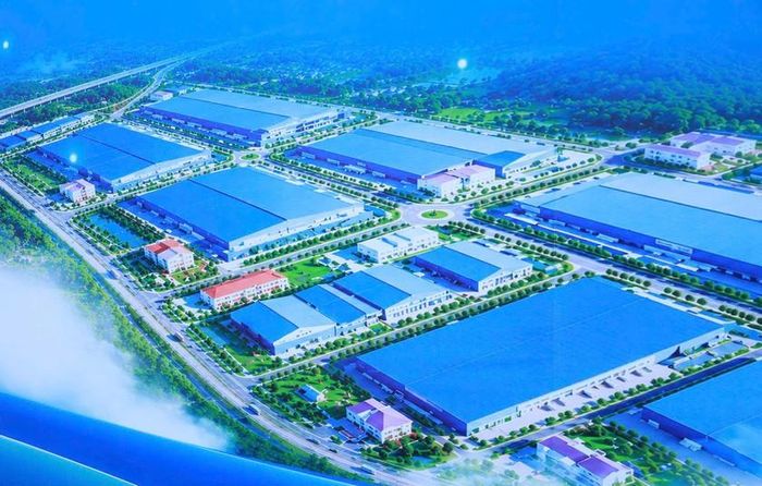 Phối cảnh Dự án đầu tư xây dựng và kinh doanh kết cấu hạ tầng Khu công nghiệp Tây Phổ Yên - Giai đoạn 1. Ảnh - TNGOV