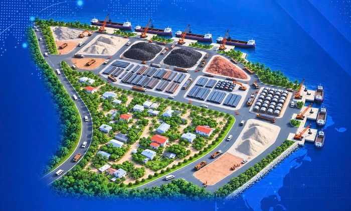 Phối cảnh Khu bến cảng bốc xếp hàng hóa Yên Bình. Ảnh: TNGOV