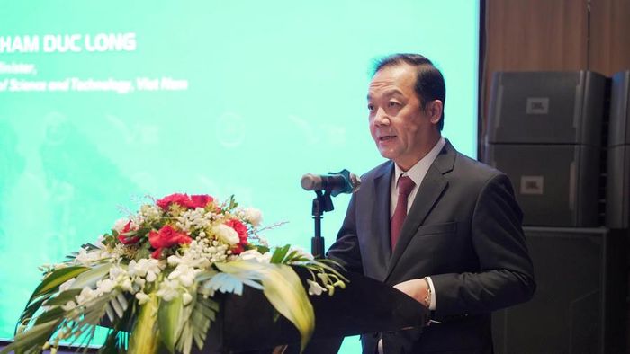 Thứ trưởng Bộ KH&CN Phạm Đức Long phát biểu tại hội nghị. (Ảnh: MST)