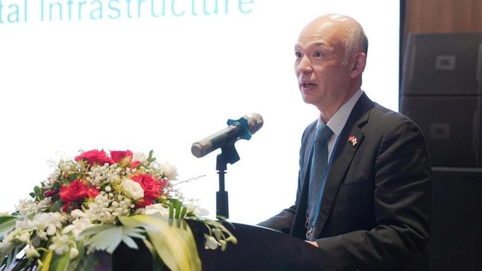 Ông KOIZUMI Hidechika, Tổng Vụ trưởng phụ trách các vấn đề quốc tế, Cục Chiến lược toàn cầu, Bộ Nội vụ và Truyền thông Nhật Bản. (Ảnh: MST)