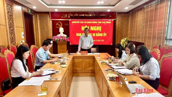 Phó Bí thư Đảng ủy các cơ quan Đảng tỉnh Mã Gia Hãnh kết luận hội nghị.