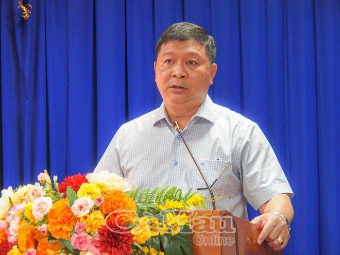 Phó Giám đốc Sở Nội vụ Lê Minh Hiền, Trưởng Ban tổ chức cuộc thi, phát biểu tại lễ trao giải Cuộc thi trực tuyến tìm hiểu về CCHC năm 2026.