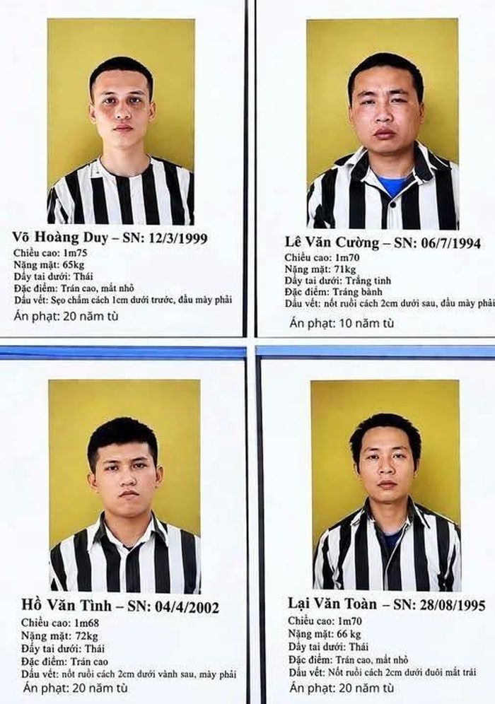 Hình ảnh 4 phạm nhân.