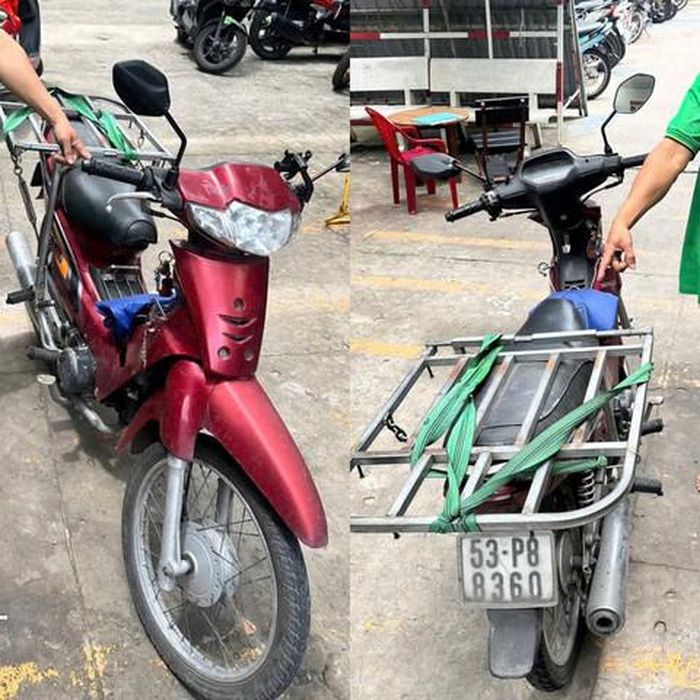 Chiếc xe máy liên quan trong vụ trộm cắp tài sản.