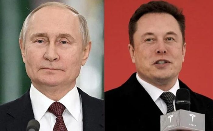 Tổng thống Nga Vladimir Putin và tỷ phú Elon Musk.