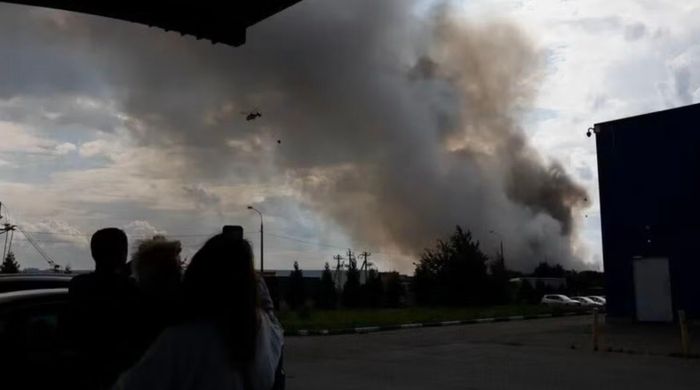 Ukraine từng tiến hành các cuộc tấn công quy mô lớn bằng UAV nhằm vào khu vực Moskva. (Ảnh: Anadolu Agency/X)