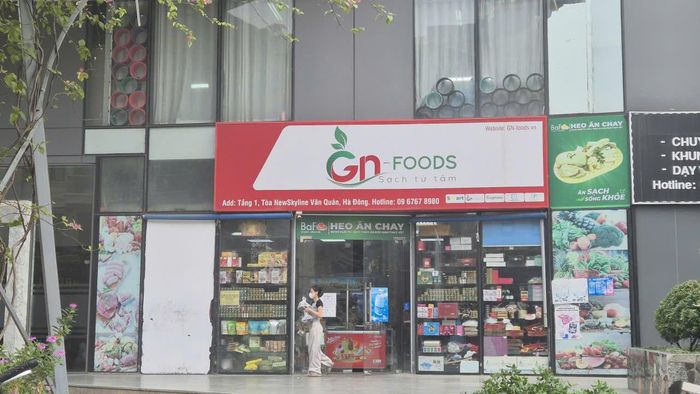 Cửa hàng GN Foods (địa chỉ tầng 1, tòa nhà New Skyline Văn Quán, phường Hà Đông). Ảnh: HL