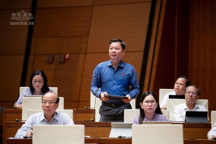 Đại biểu Nguyễn Bình Tân (Đoàn Cà Mau) phát biểu. Ảnh: media.quochoi.vn