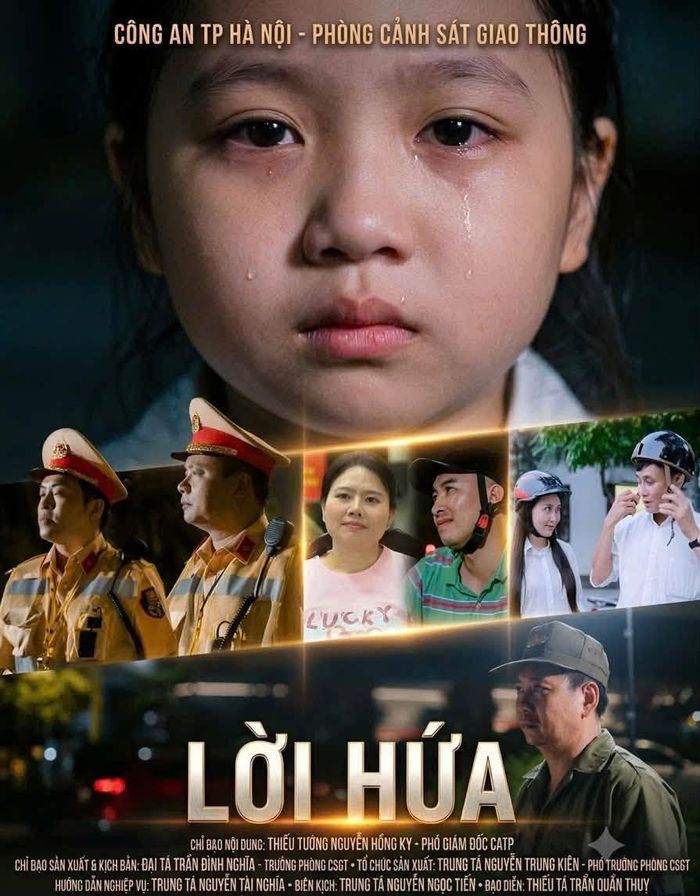 Tác phẩm video nền tảng số "Lời hứa" vừa xuất sắc đoạt Huy chương Vàng tại Liên hoan Truyền hình, Phát thanh, Điện ảnh CAND lần thứ XV (bế mạc tối 27-10-2026 tại Nhà hát Hồ Gươm). Ảnh NVCC